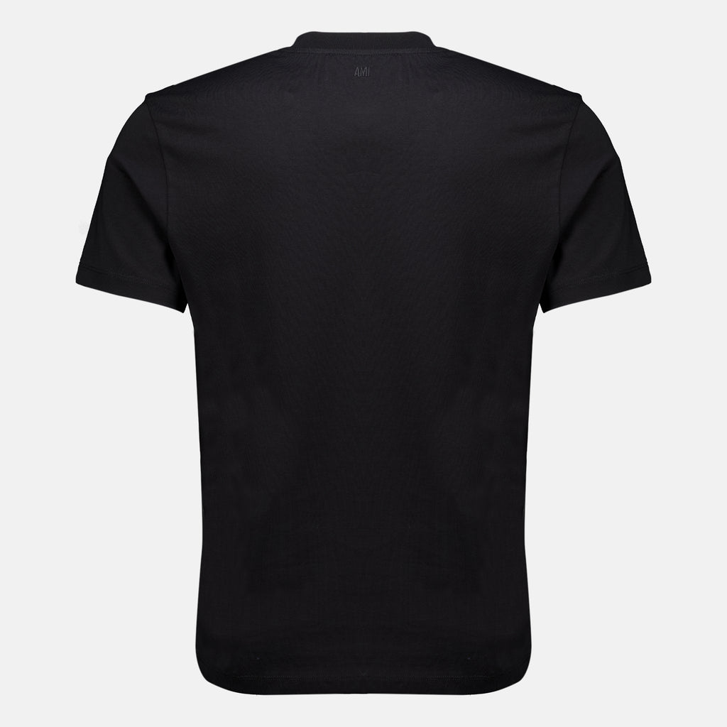 T-shirts Maglietta Nera in Cotone Ami PARIS Noir Homme
