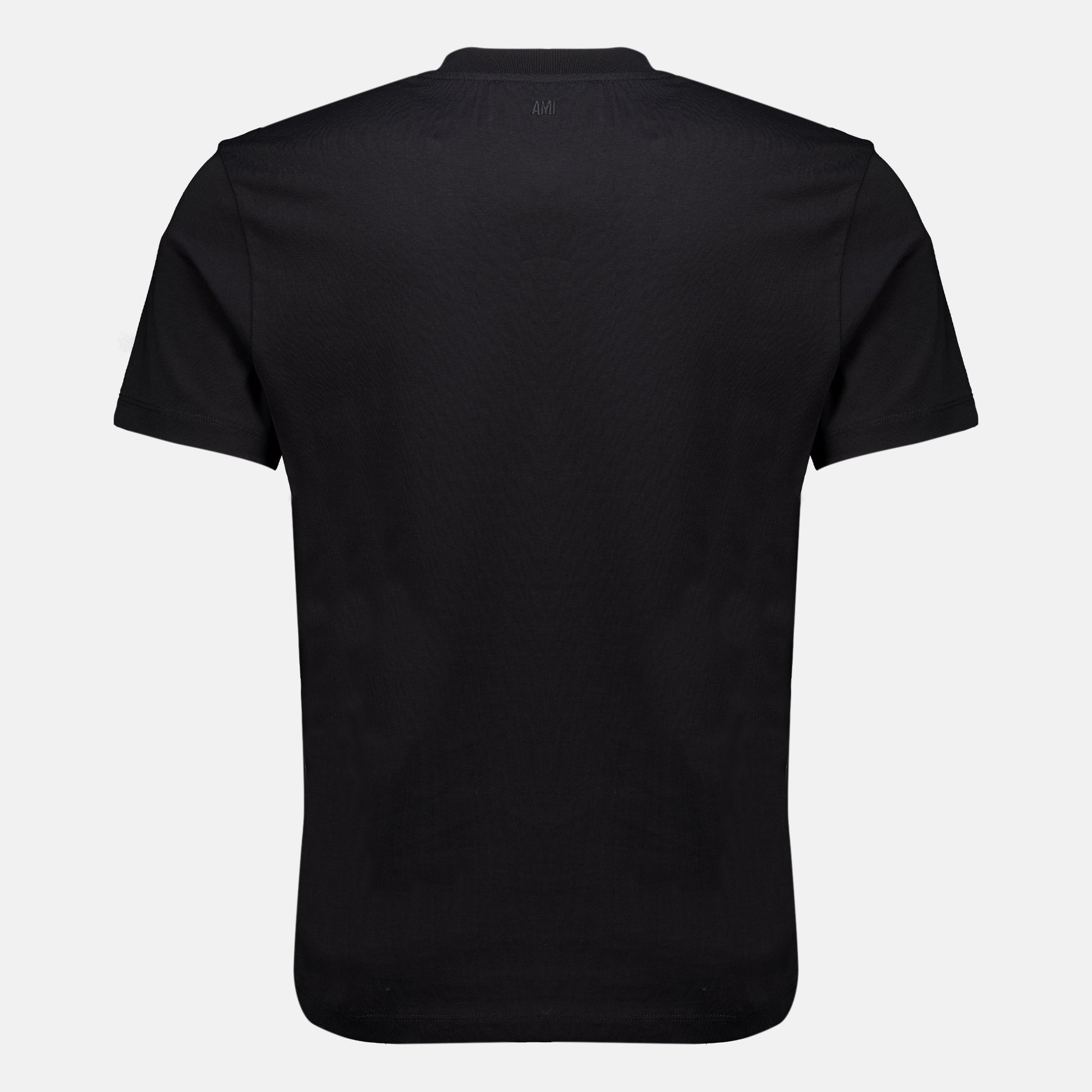 T-shirts T-shirt noir en coton Ami PARIS Noir Homme