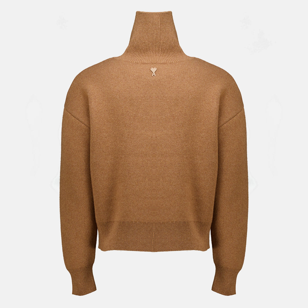 Sweatshirts Beige High Neck Sweater Ami PARIS Beige Unisexe