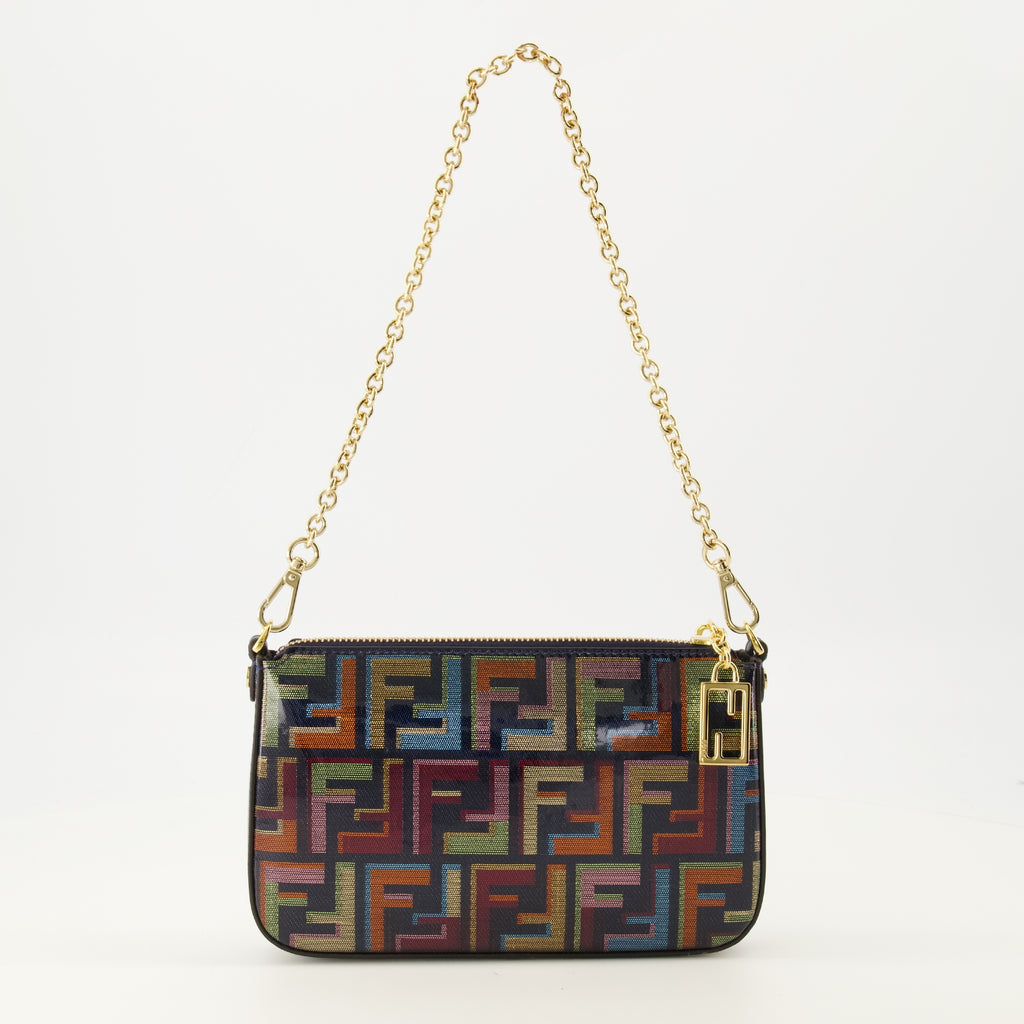 Bild der mehrfarbigen Baguette-Clutch von Fendi für Frauen - Frühjahr/Sommer 2026 - Vorderansicht