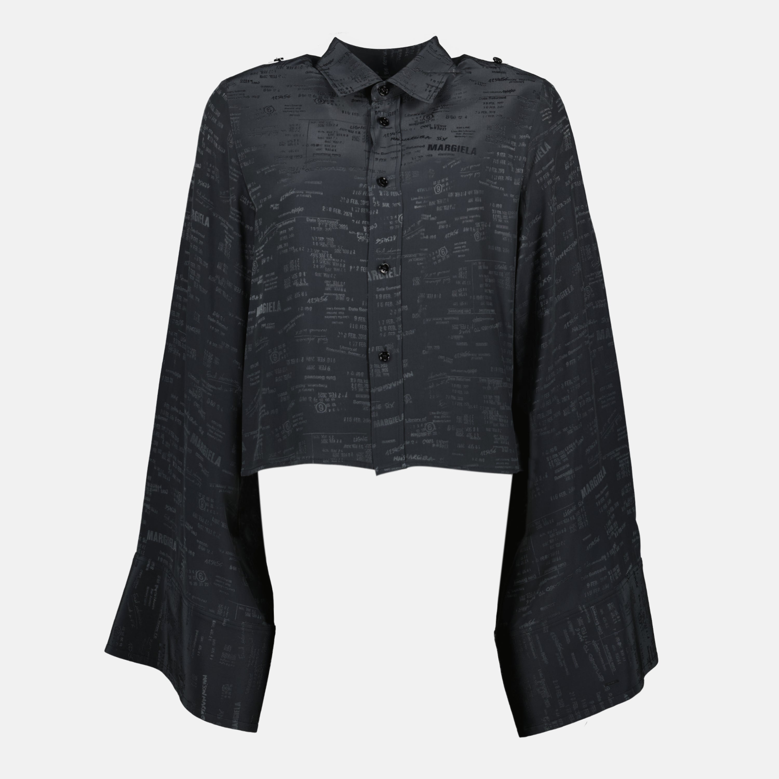 Image de l'article Chemise à motif en jacquard de la marque Mm6 pour Femme - Saison Printemps-Été 2026 - Vue de Face