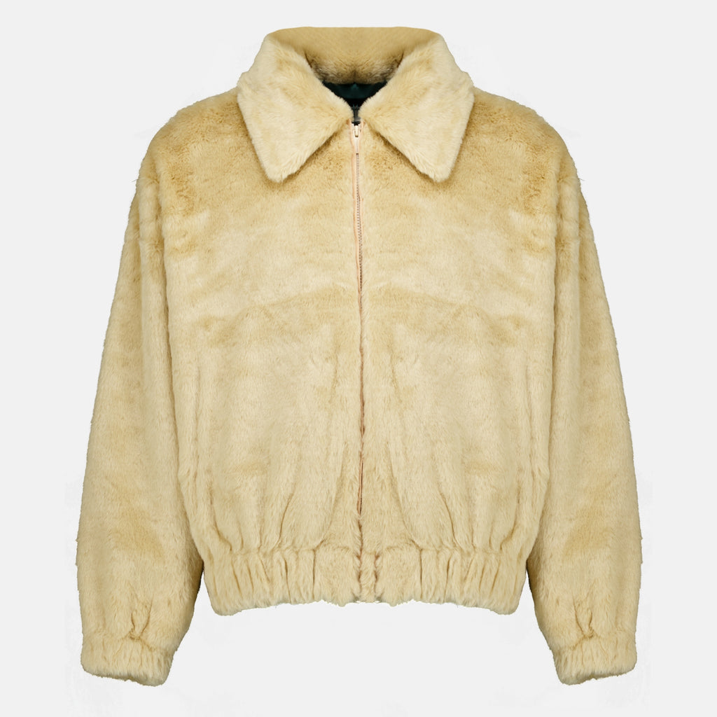 Vestes Giacca in Pelle Sintetica Slogan Drole De Monsieur Beige Homme