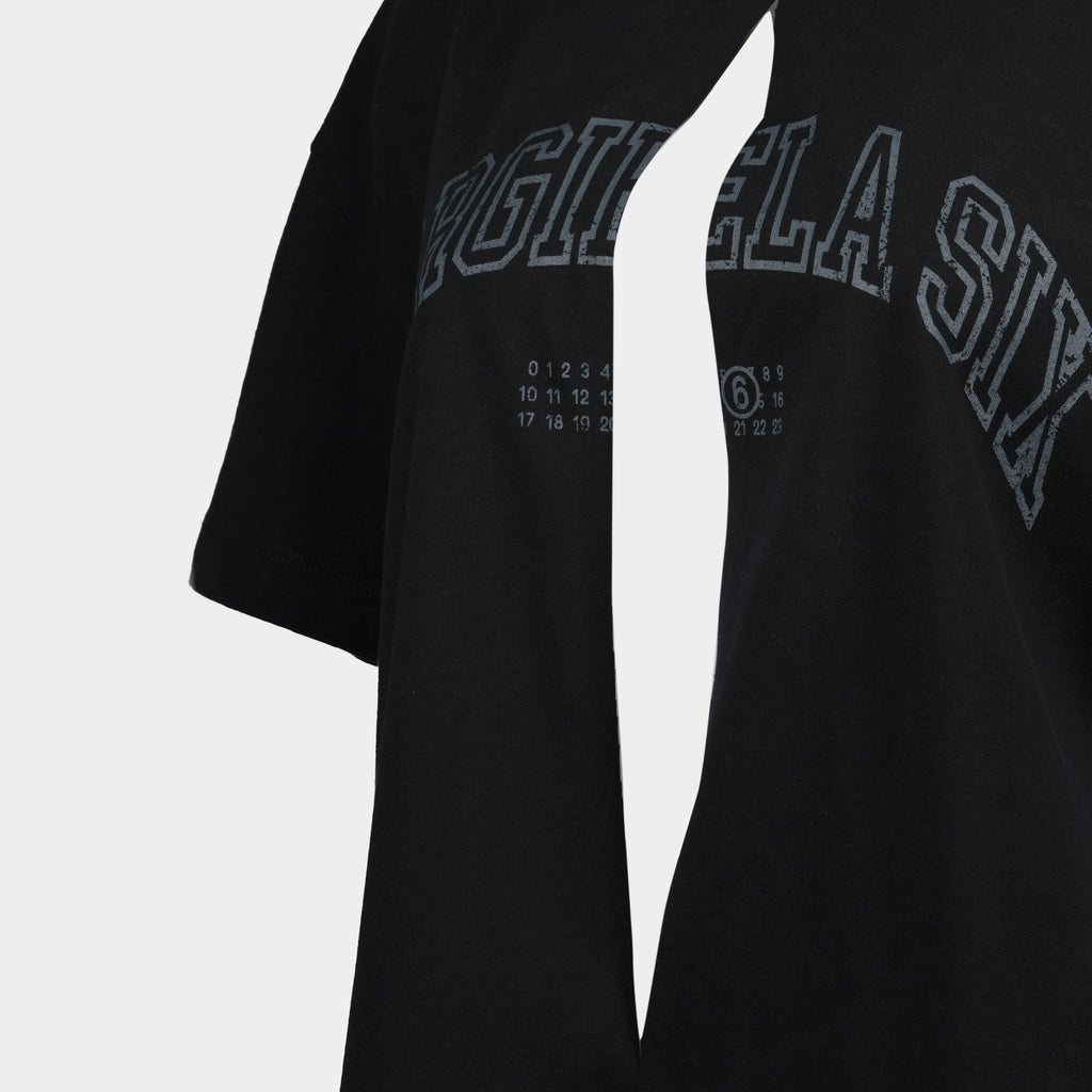 T-shirts T-shirt ouvert Mm6 Noir Femme