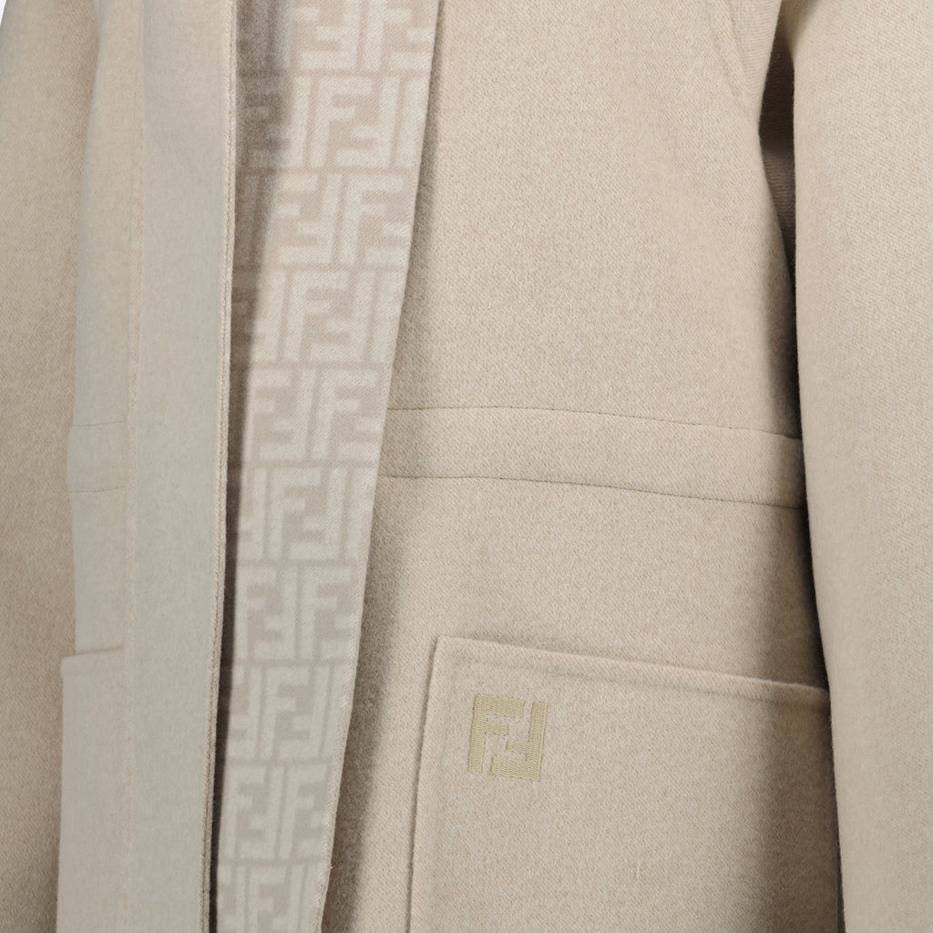 Imagen del Parka de Lana FF de Fendi para Mujer - Otoño-Invierno 2025 - Vista Detallada_1
