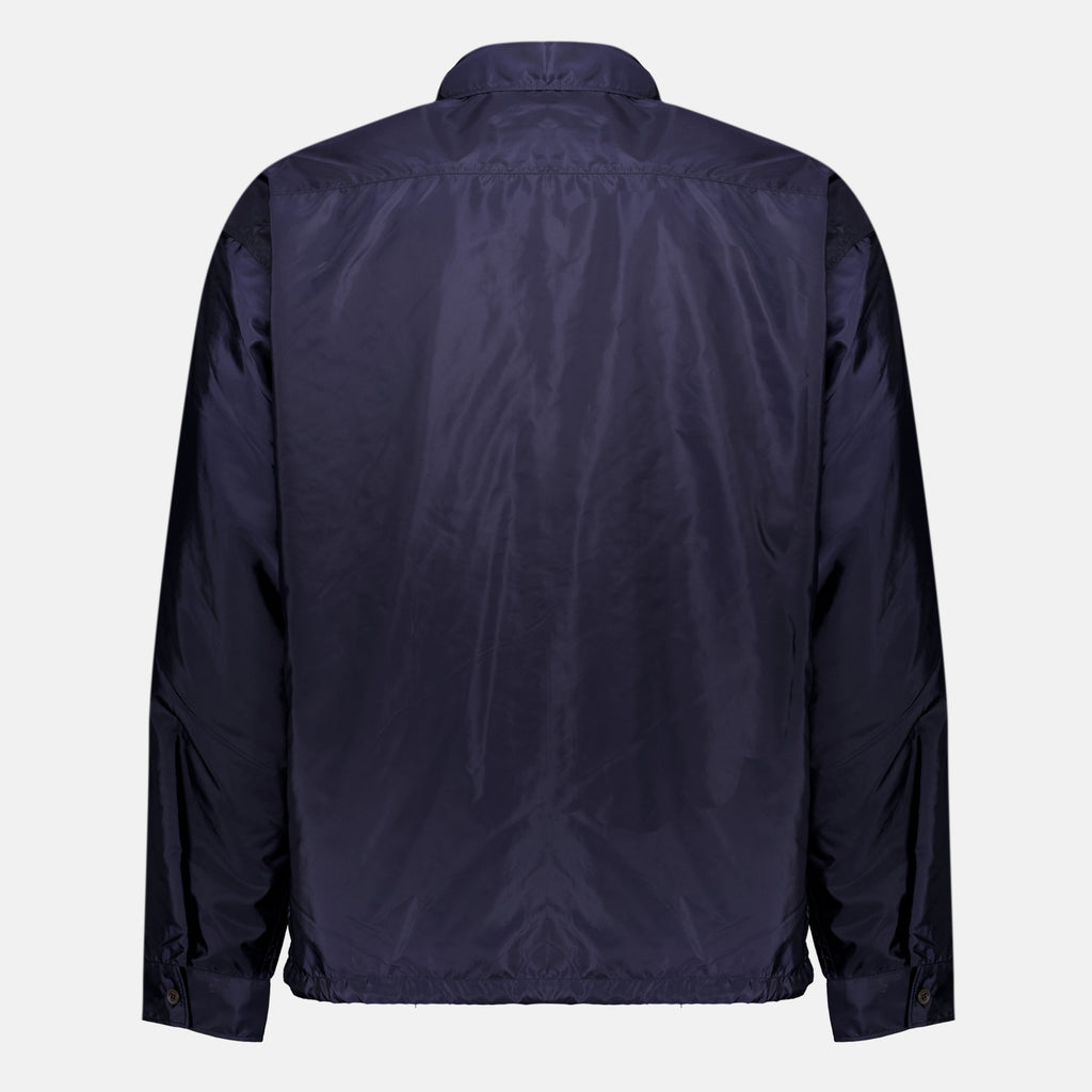 Chemises Camicia Blu Navy in Re-Nylon Prada Bleu foncé Homme