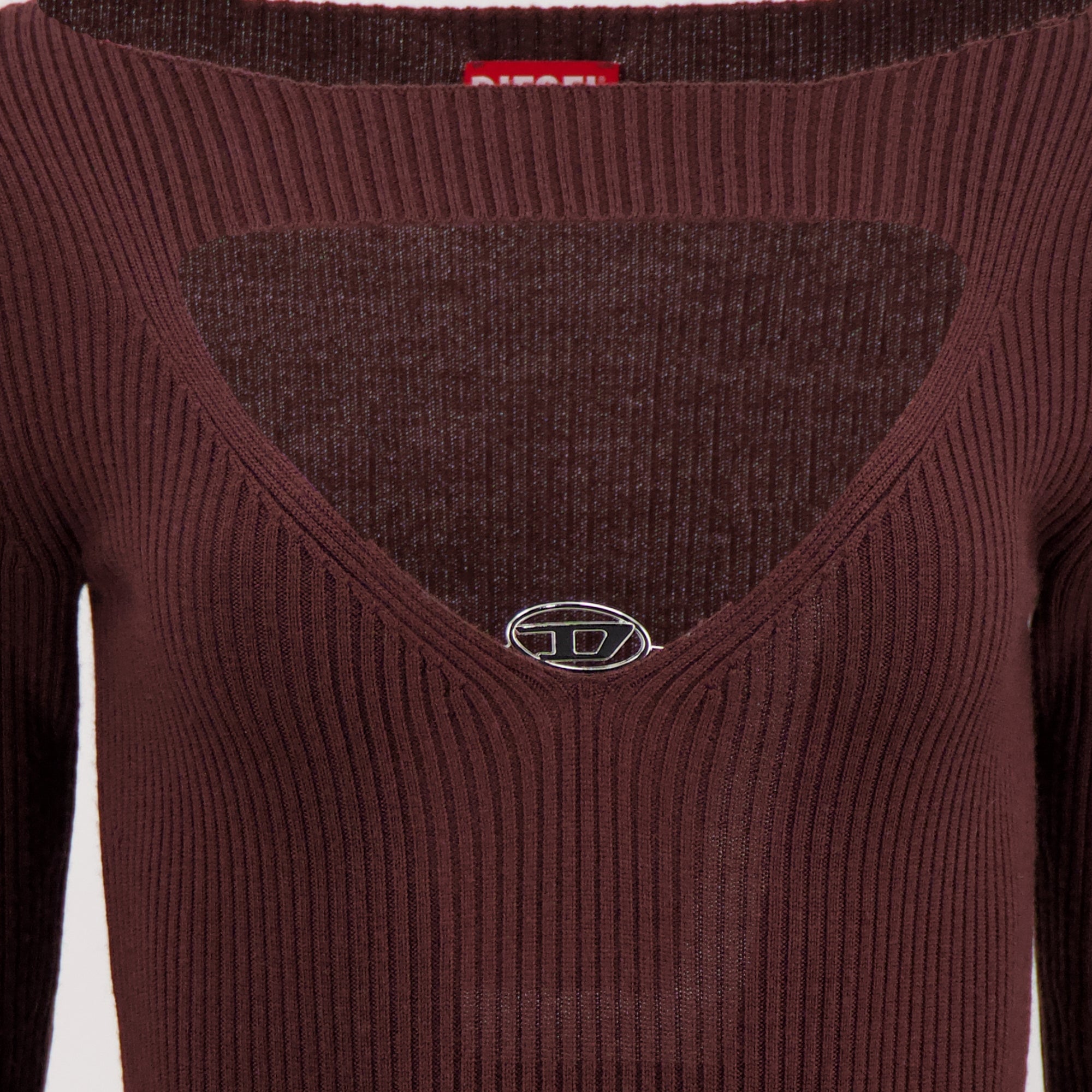 Image de l'article Robe M-Oloni en laine bordeaux de la marque Diesel pour Femme - Saison Printemps-Été 2026 - Vue détaillée_1