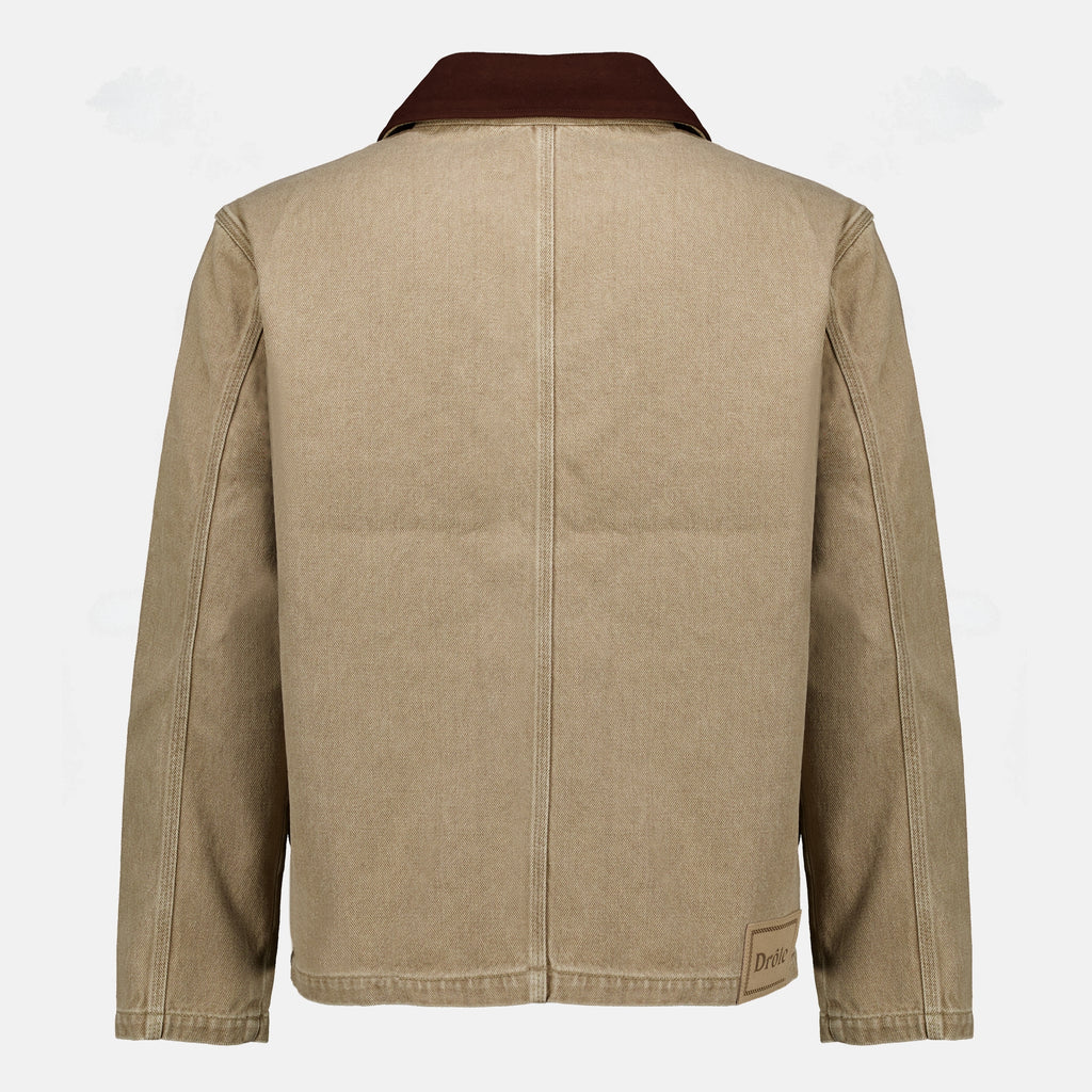 Vestes Giacca in Denim Khaki Drole De Monsieur Beige Homme