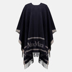 Vestes Poncho de Lana Azul Marino Max Mara Bleu foncé Femme