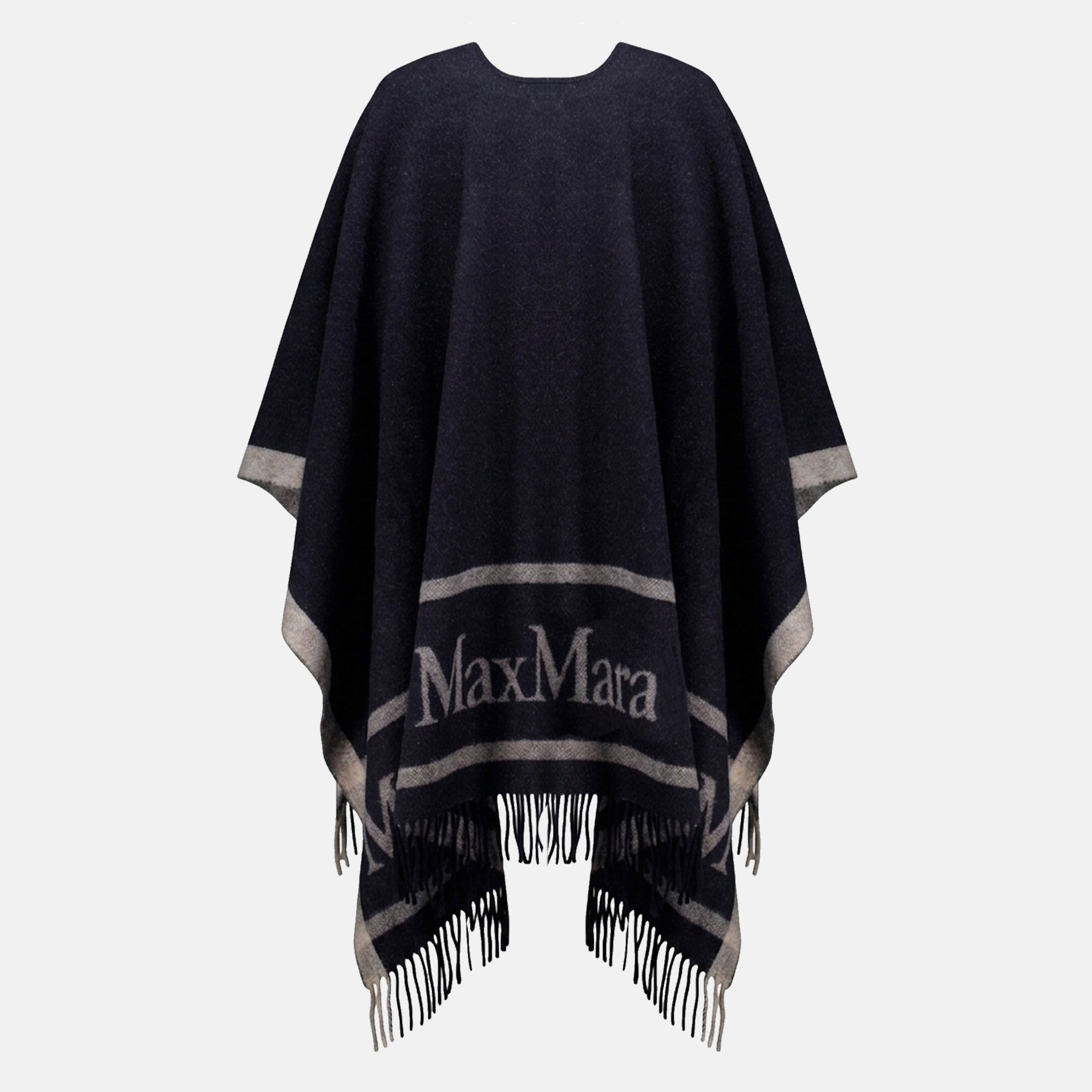 Vestes Poncho en laine bleu marine Max Mara Bleu foncé Femme
