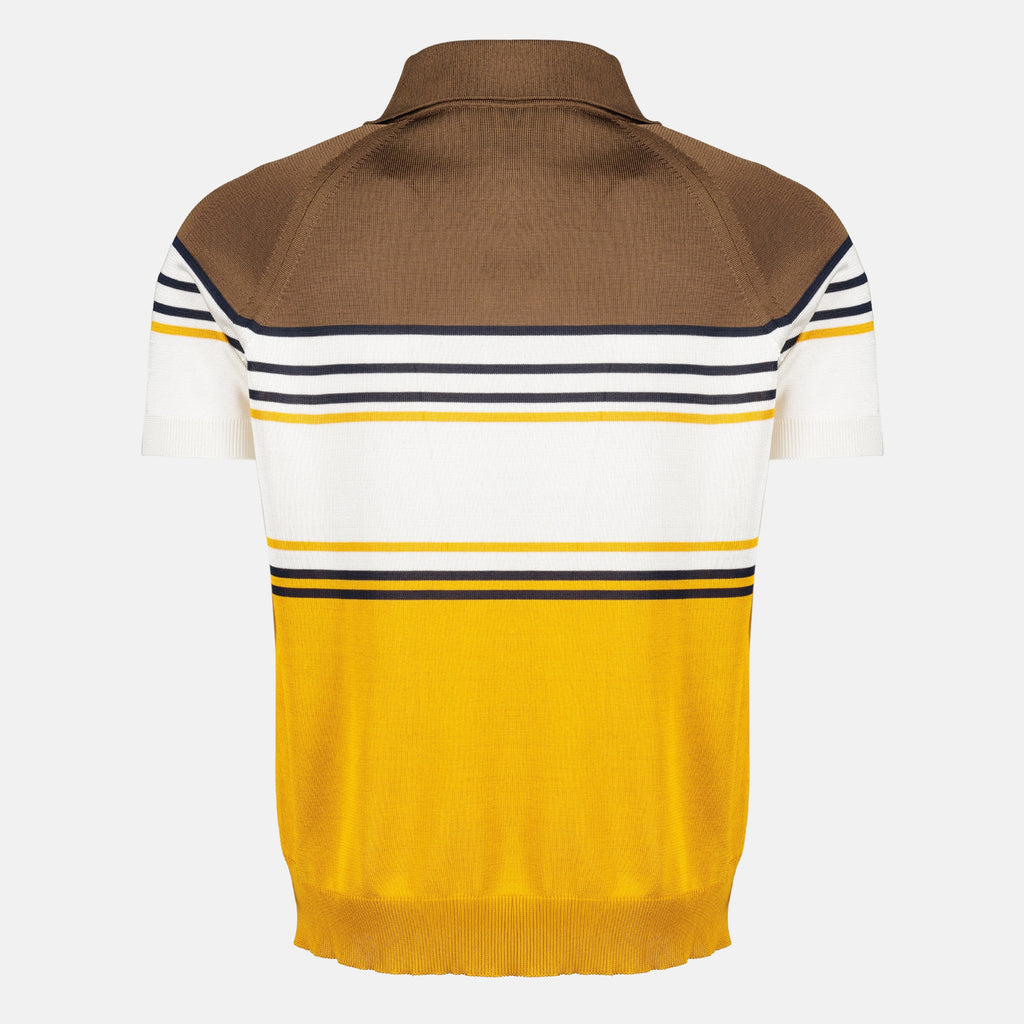 Polos Polo Listrado Multicolor Fendi Jaune Homme