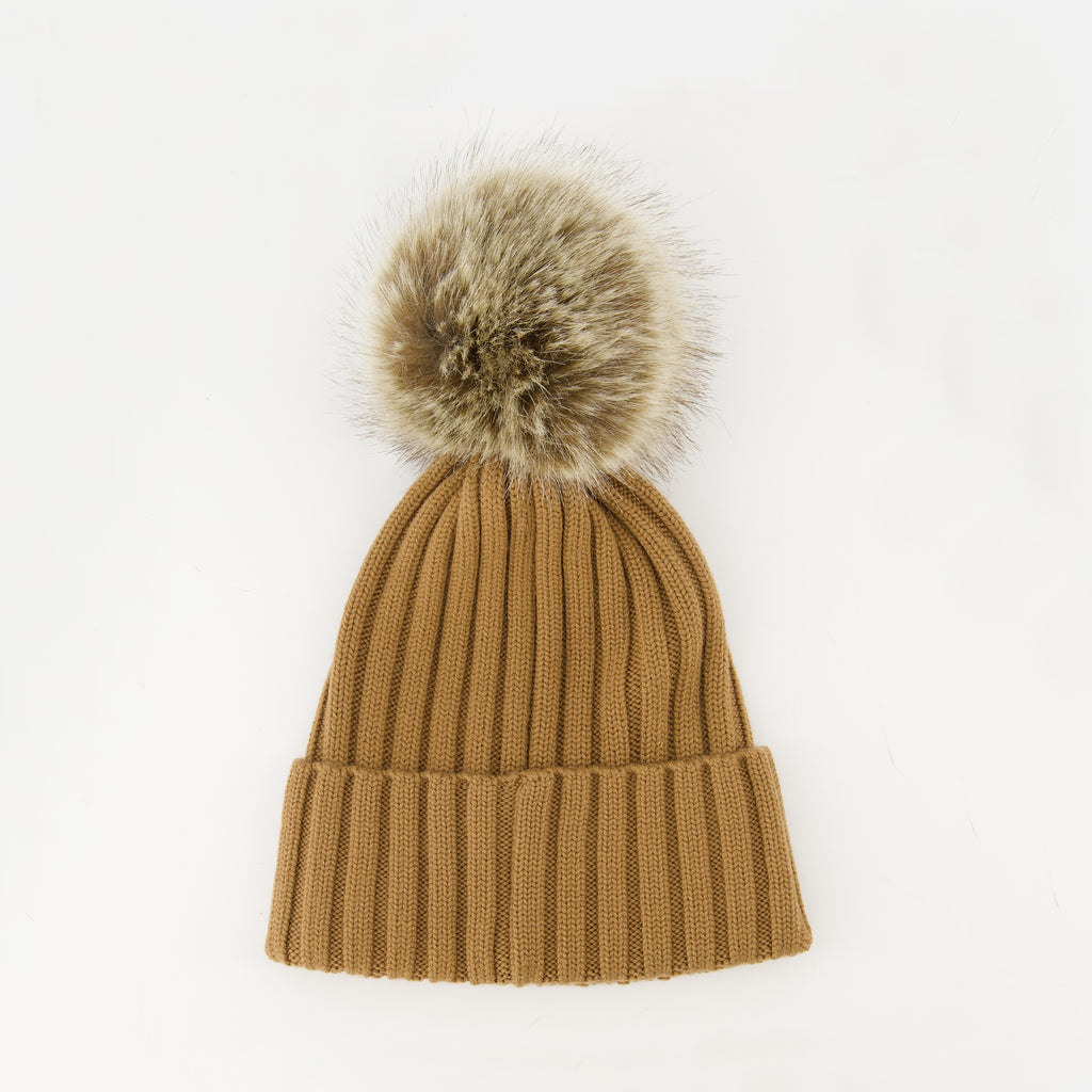 Imagem do Gorro de Lã com Pom-Pom da Marca Moncler para Senhora - Temporada Outono-Inverno 2025 - Vista Traseira