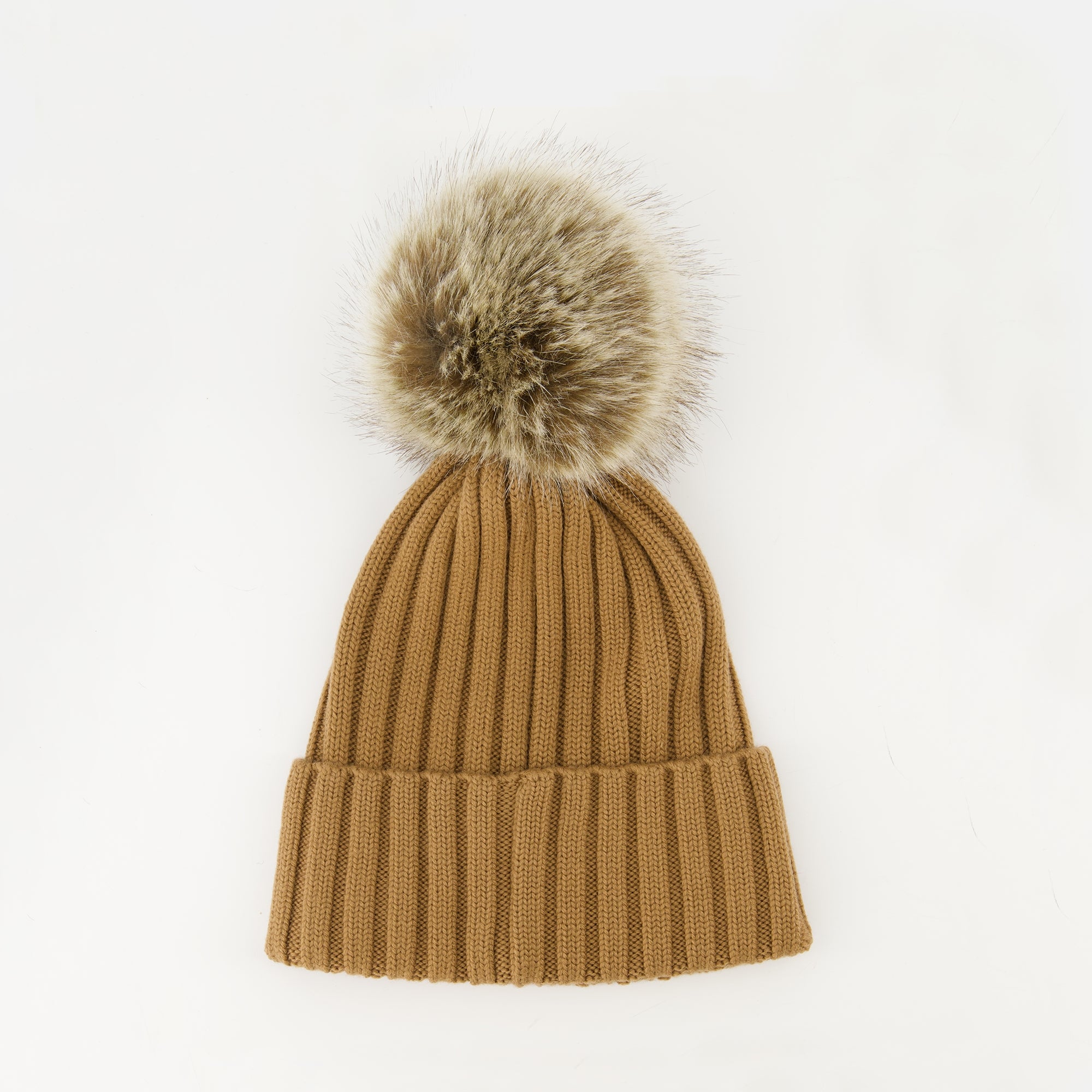 Image of the Moncler Women's Wool Hat with Pom-Pom - Fall-Winter Season 2025 - Back View