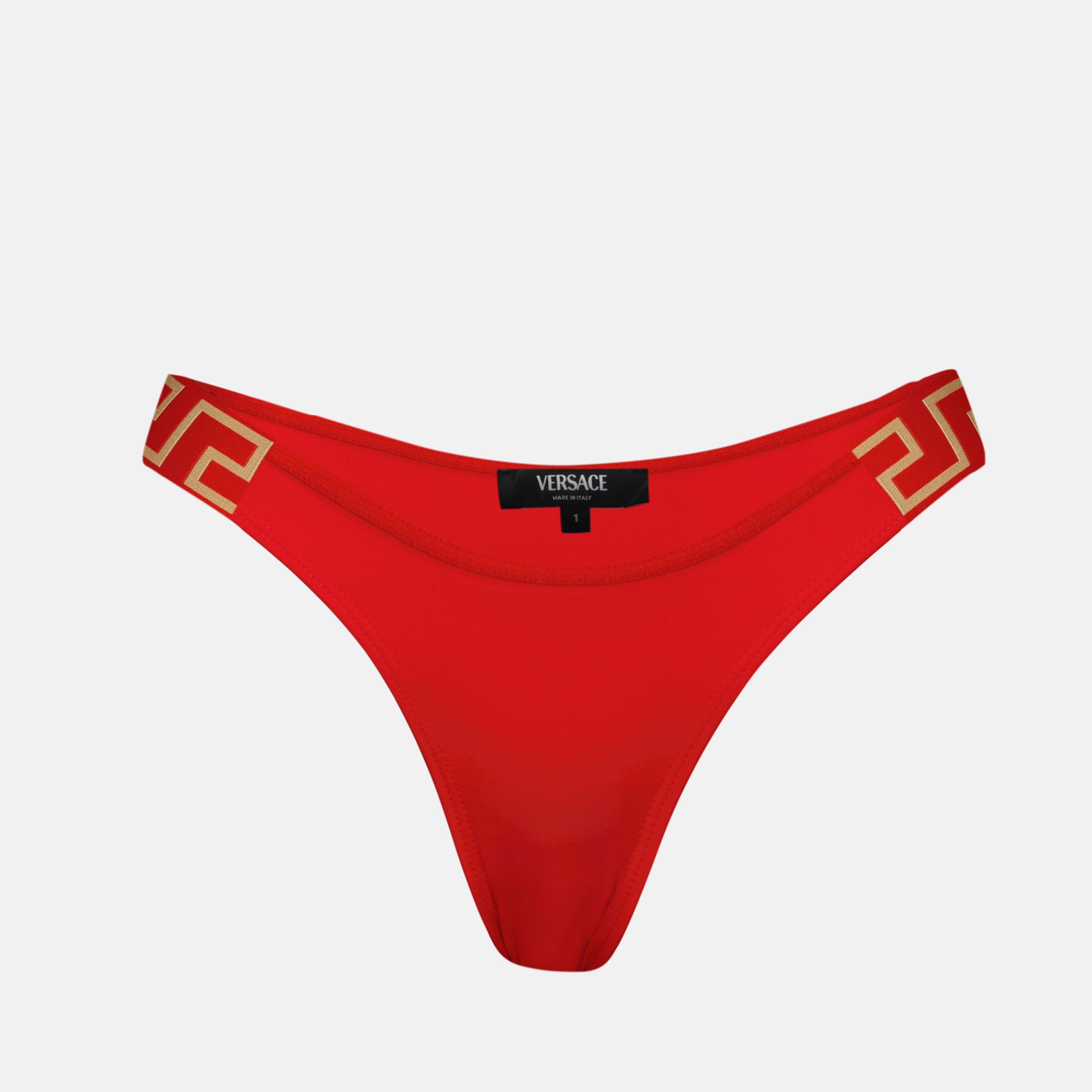 Beachwear Bas de bikini Greca Versace Rouge Femme