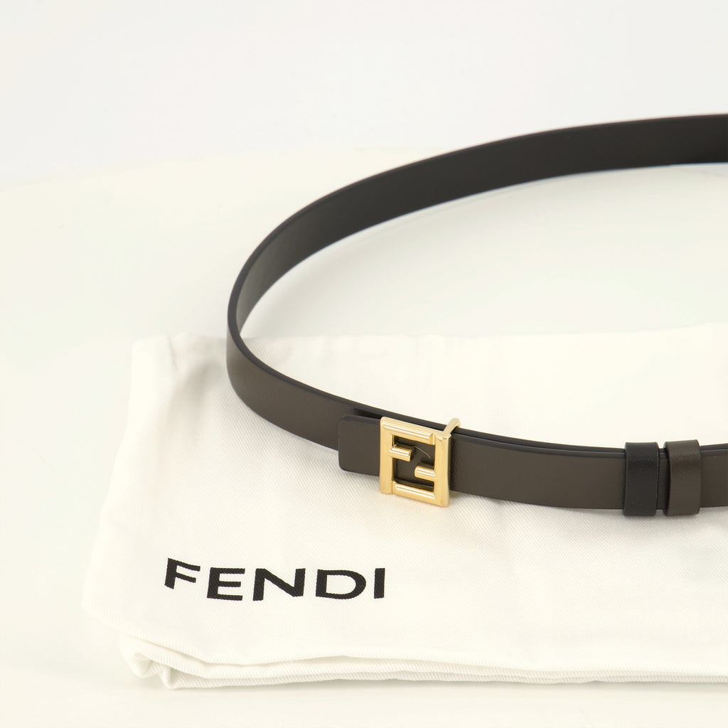 Ceintures Ceinture FF réversible noir Fendi Noir Femme
