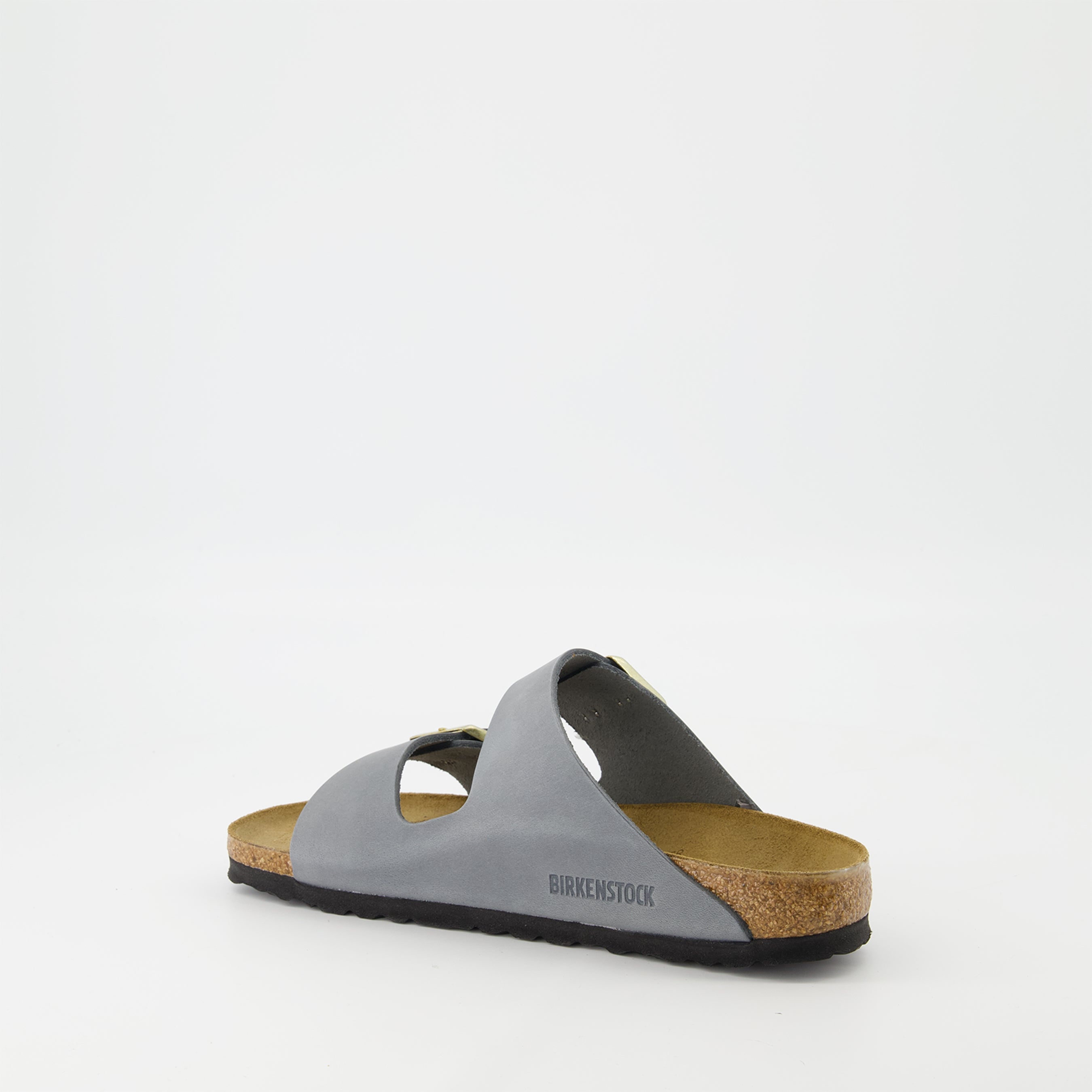 Zapatos abiertos Sandalias Arizona Birkenstock Gris Femme