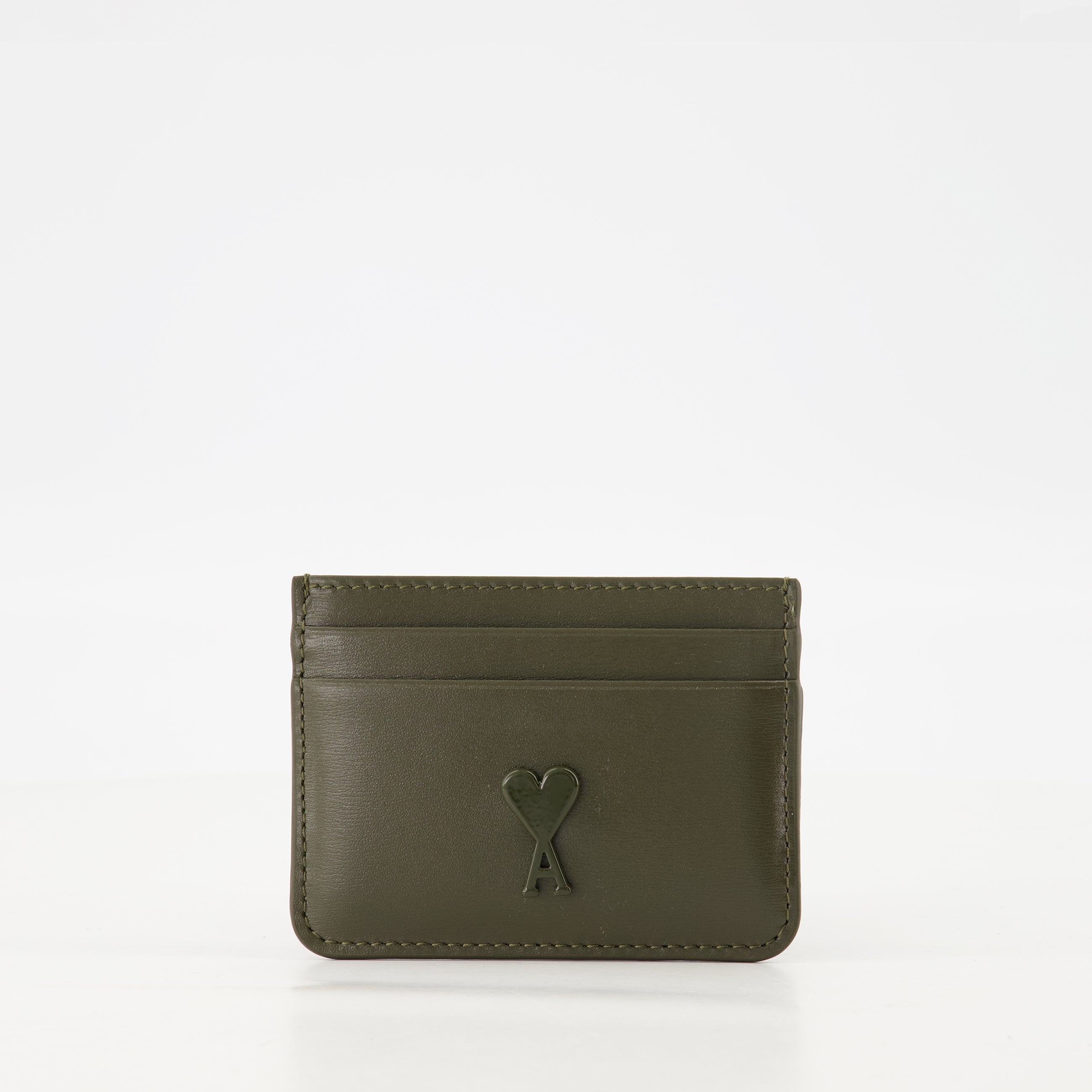 Small leather goods Porte-cartes AMI de coeur Ami PARIS Khaki Unisex