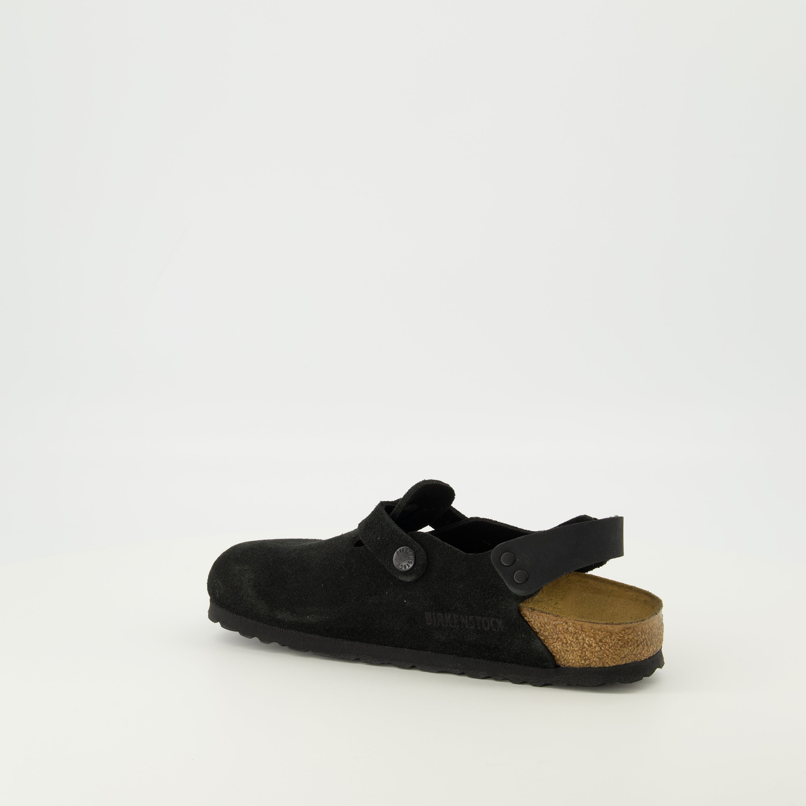 Chaussures ouvertes Mules Tokio en suède noir Birkenstock Noir Unisexe