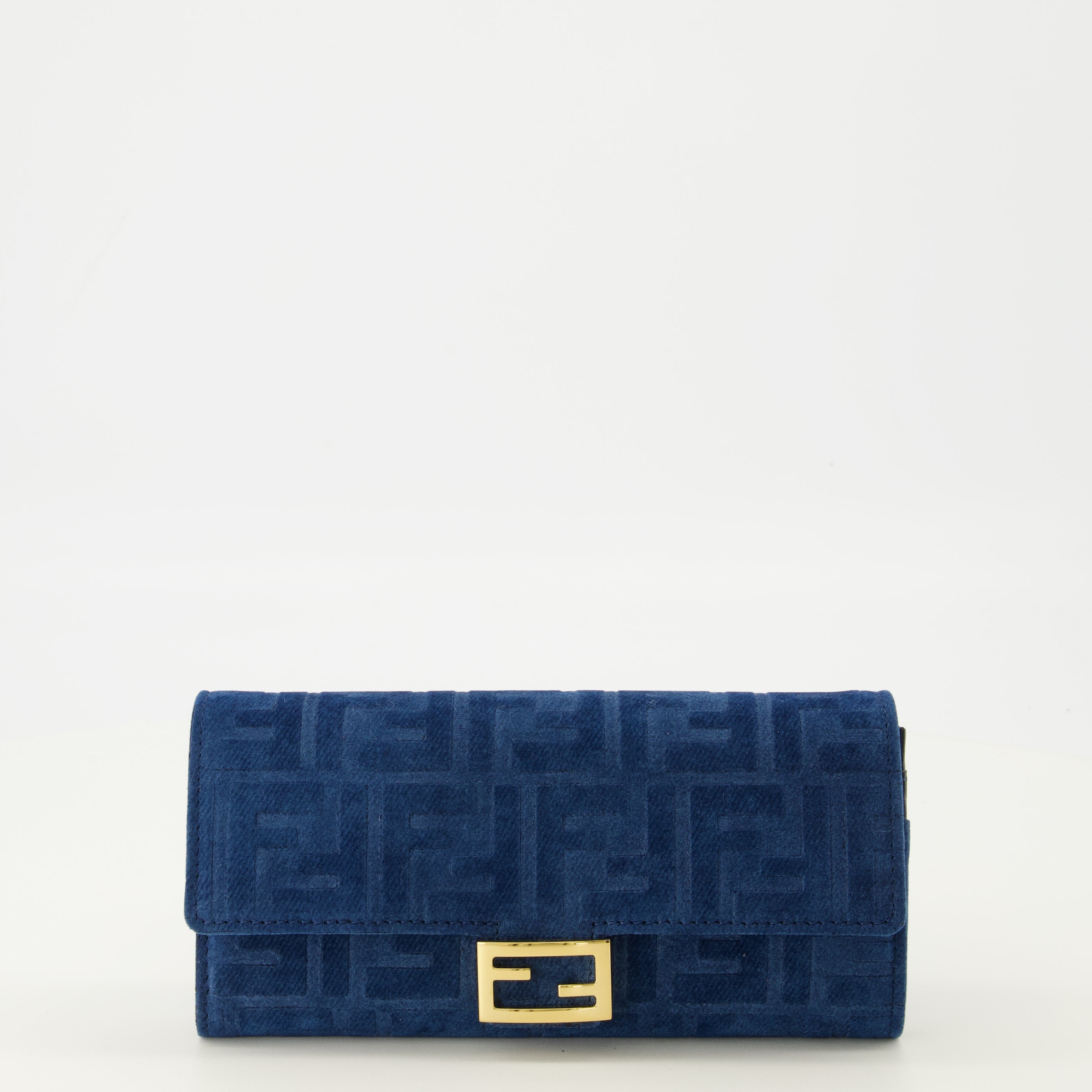 Image de l'article Portefeuille Baguette avec chaîne bleu marine de la marque Fendi pour Femme - Saison Printemps-Été 2026 - Vue de Face