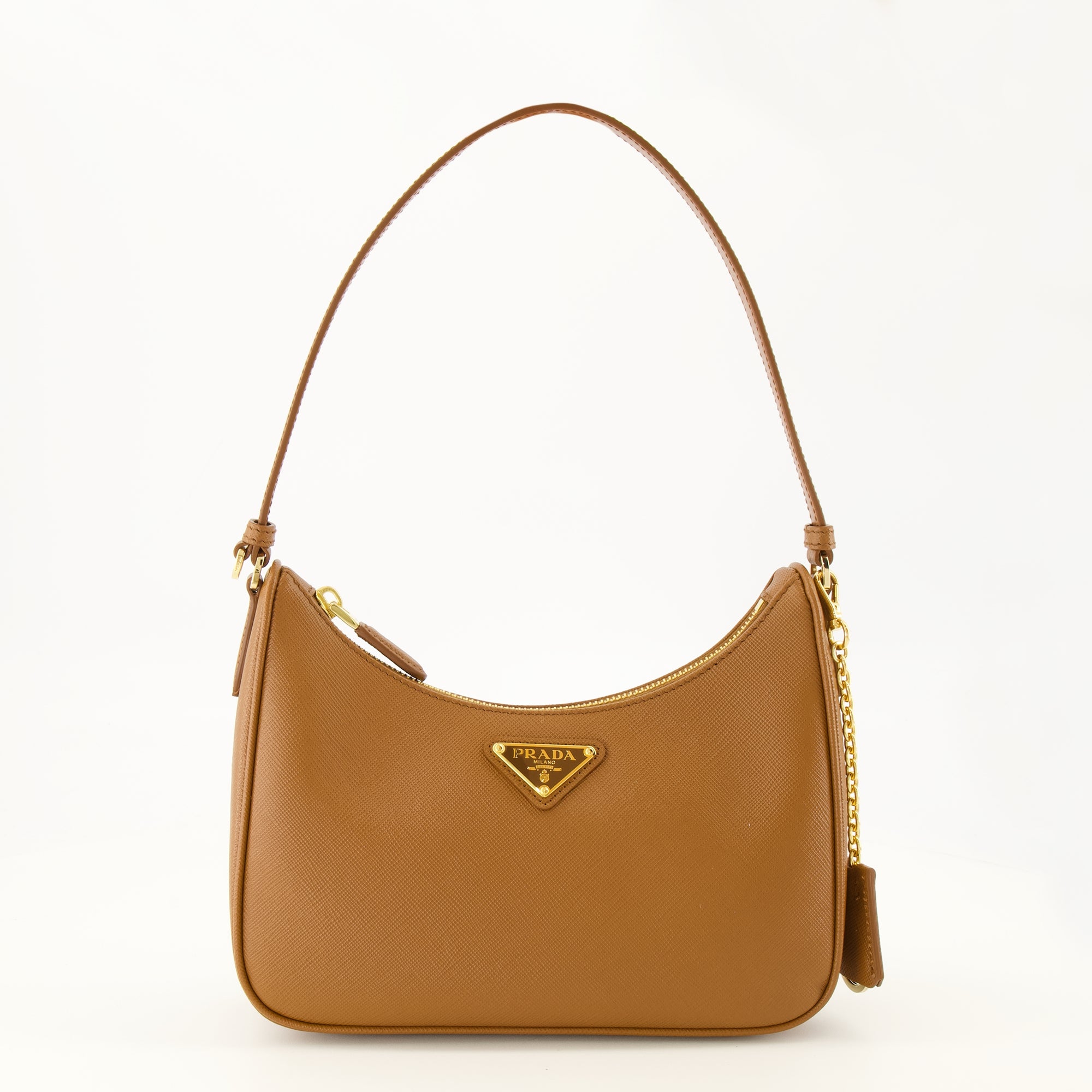 Sacs à main et épaule Mini Re-Edition 2005 Bolsa de Cuero Marrón Prada Marron Femme