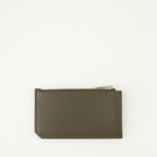 Small leather goods Smooth Leather Card Holder Saint Laurent Khaki Homme
