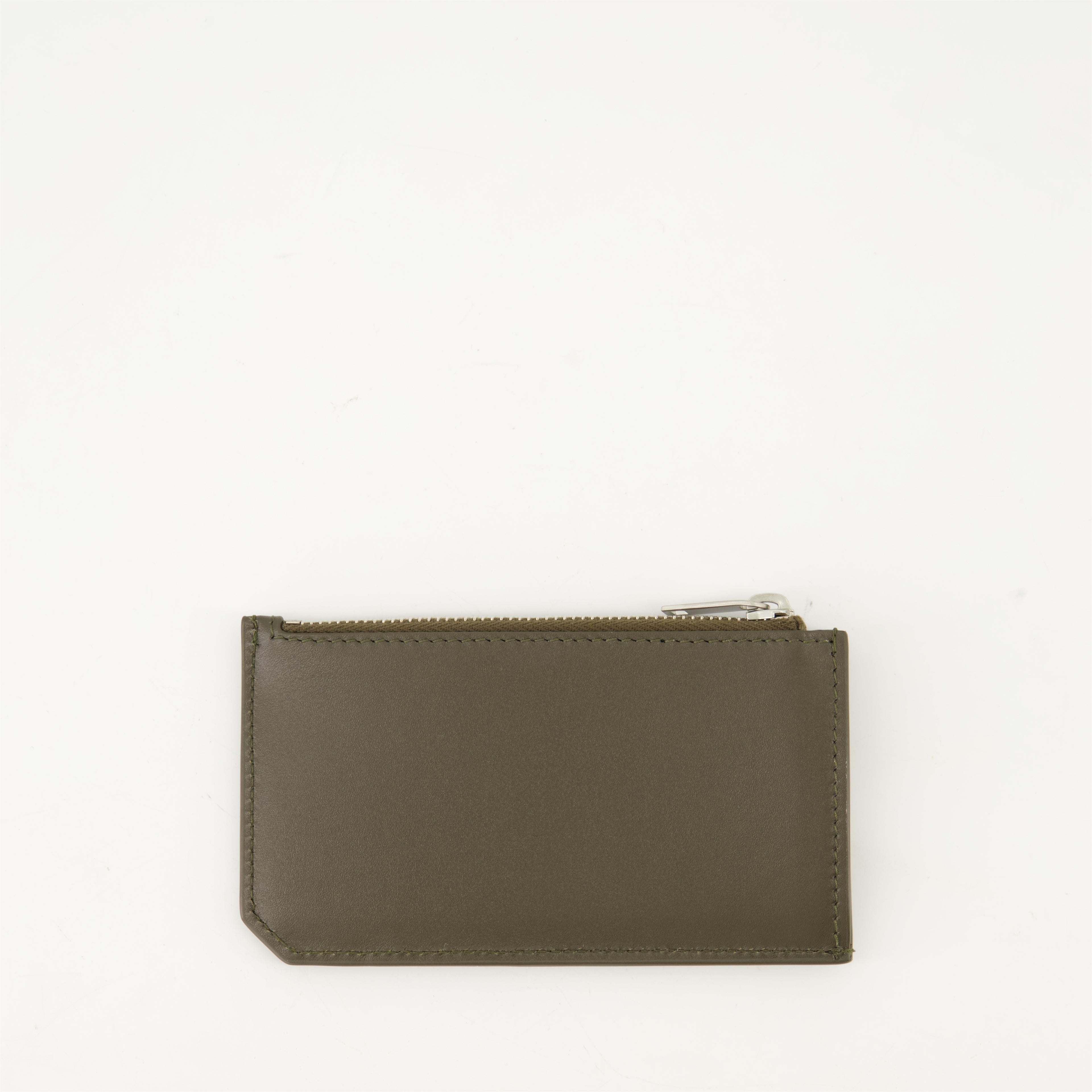 Small leather goods Smooth Leather Card Holder Saint Laurent Khaki Homme