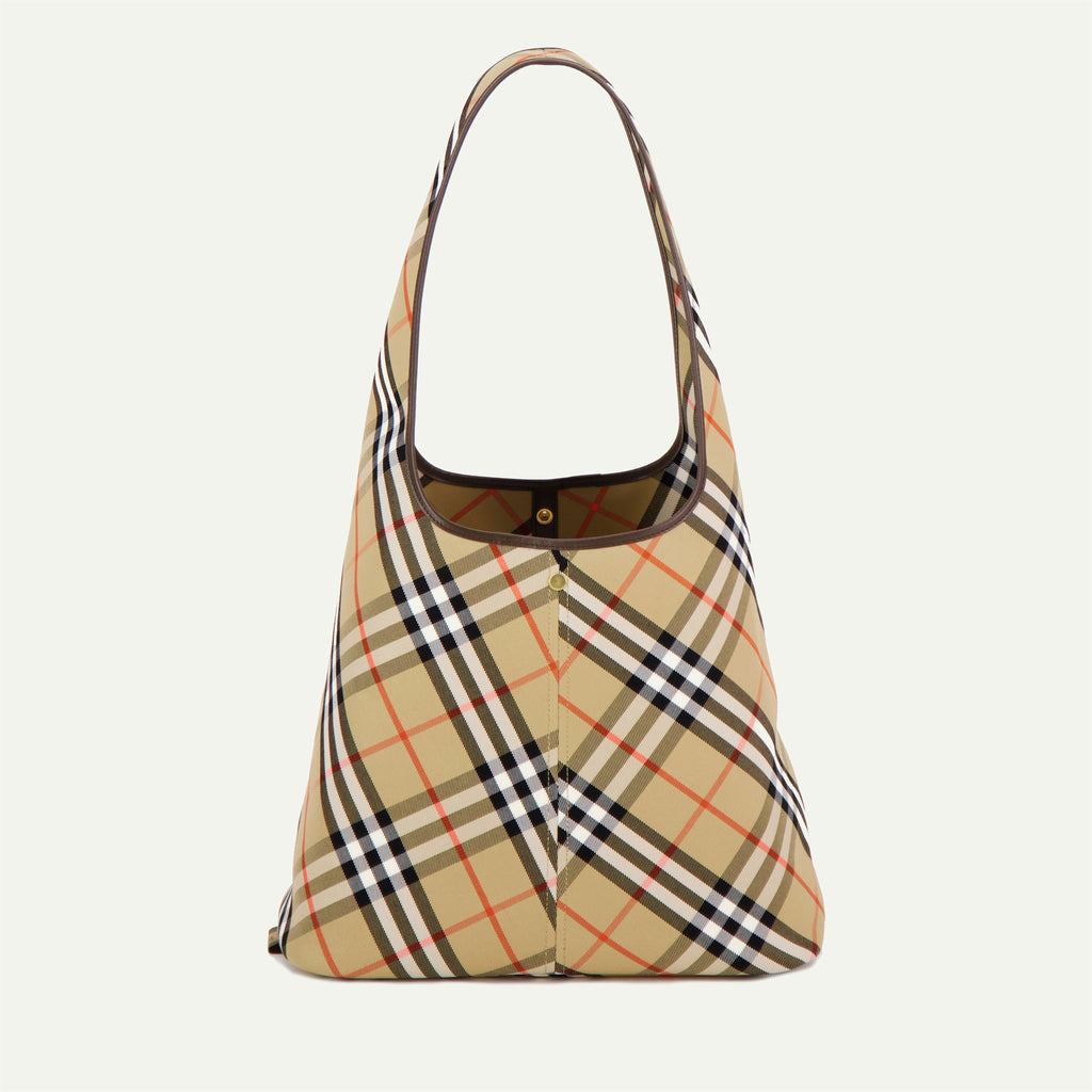 Sacs cabas Grand sac à carreaux Burberry Beige Femme