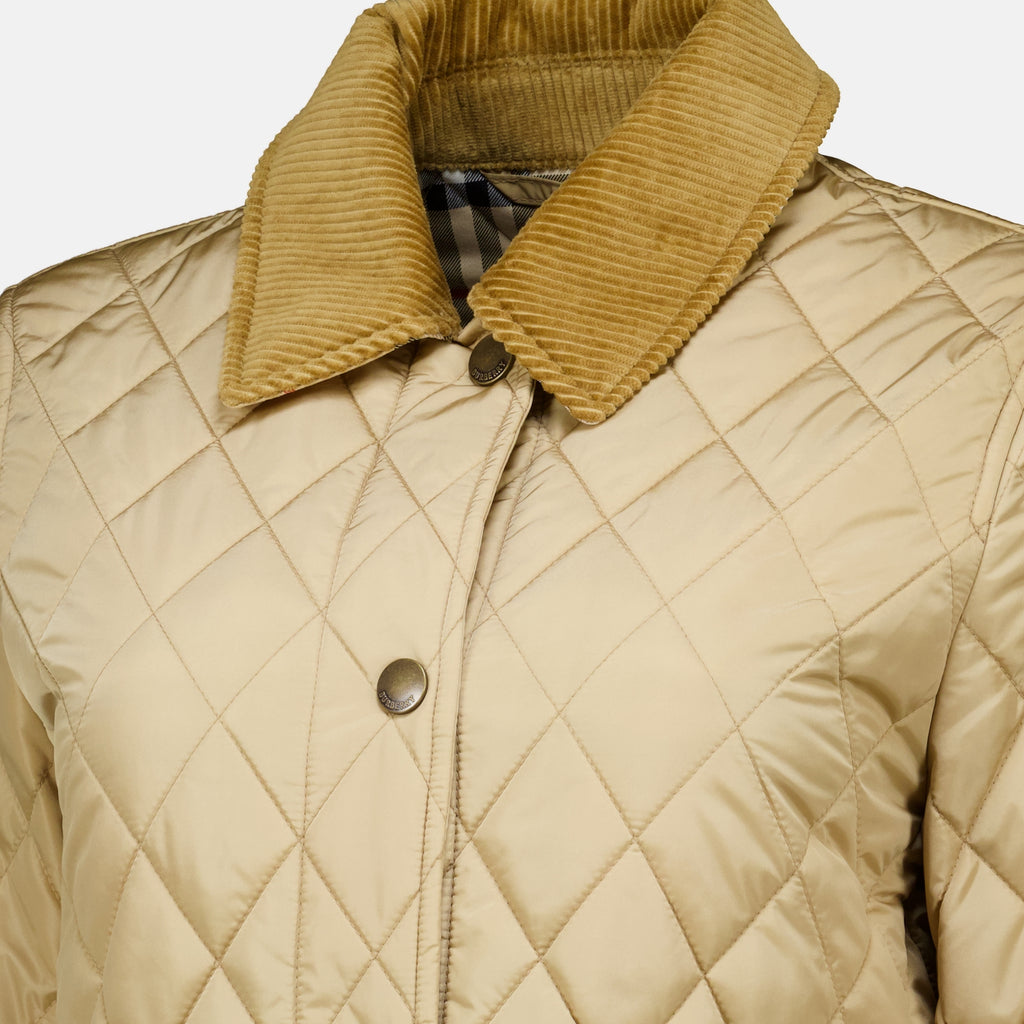 Vestes Casaco Acolchoado em Nylon Bege Burberry Beige Femme