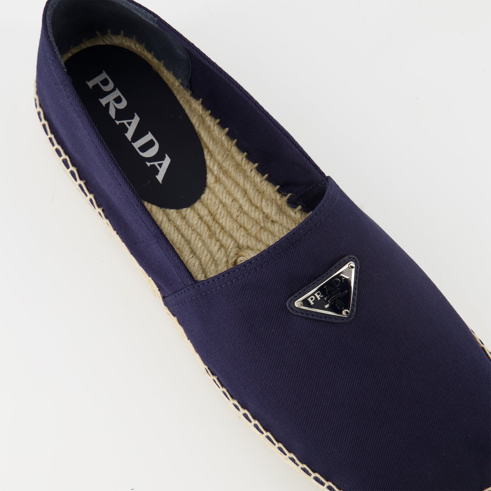 Espadrilles Espadrillas in Cotone Prada Blu scuro Homme
