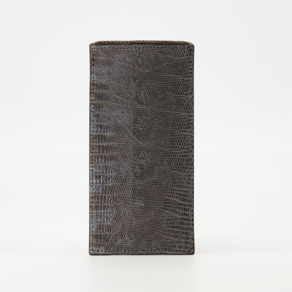 Small leather goods Crocodile-effect leather cardholder Prada Gray Homme