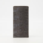 Small leather goods Crocodile-effect leather cardholder Prada Gray Homme