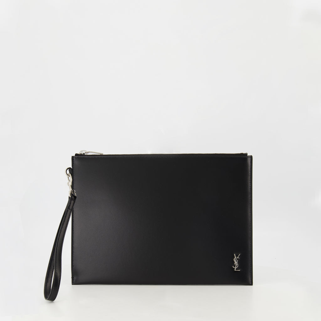 Bolsas pequenas Pochete de Couro Saint Laurent Preto Homme