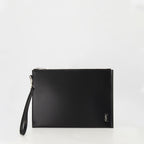 Bolsas pequenas Pochete de Couro Saint Laurent Preto Homme