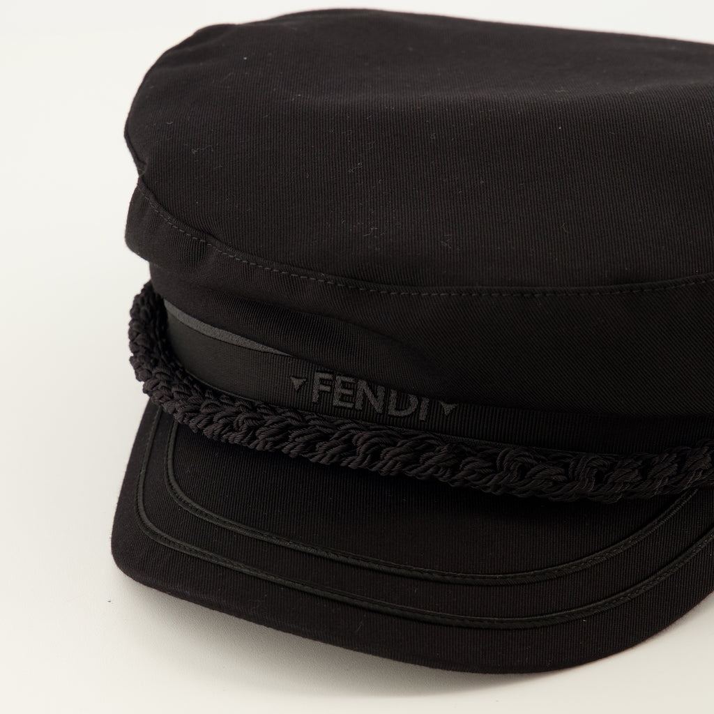 Chapeaux, casquettes et bonnets Black Sailor Cap Fendi Noir Femme