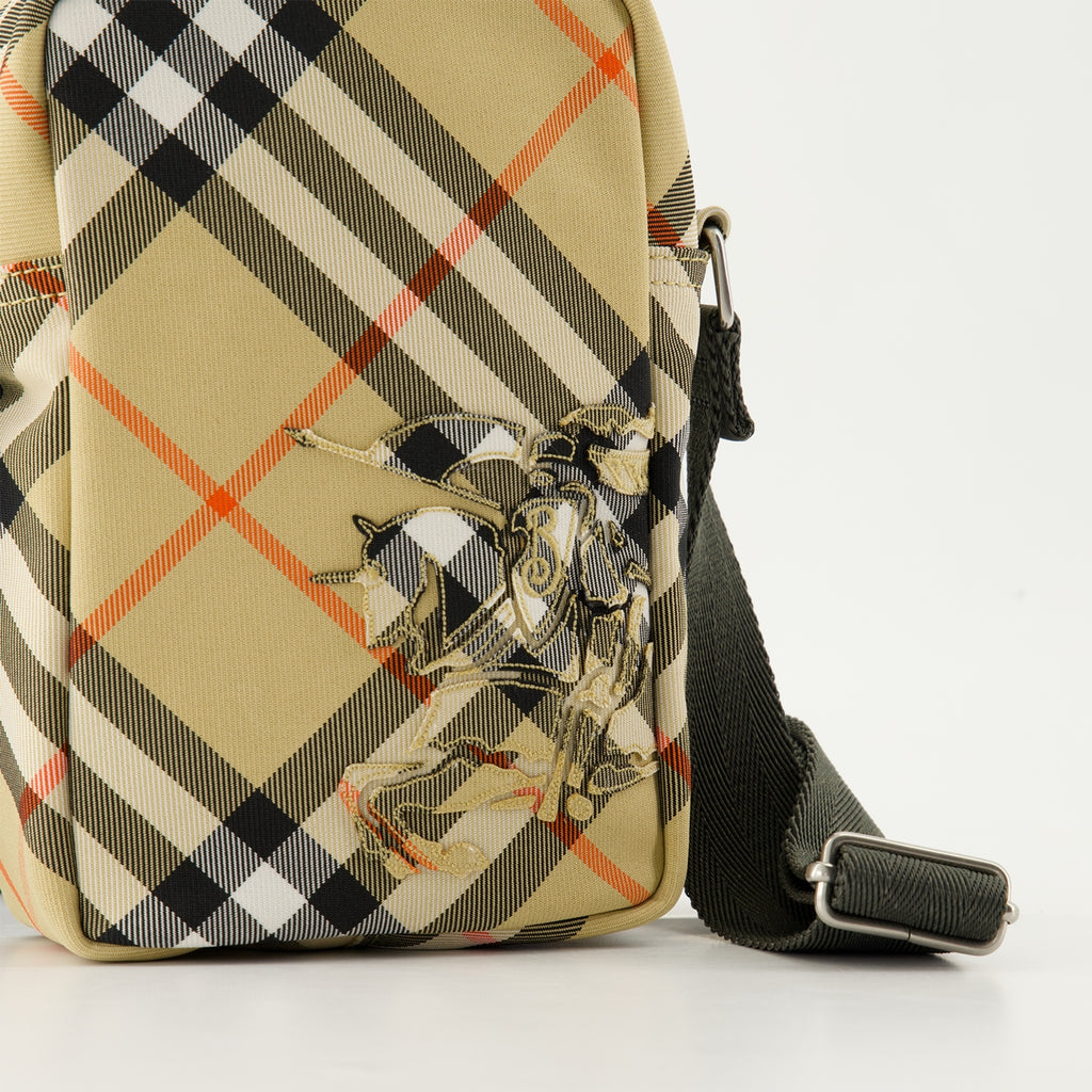 크로스백 체크드 파우치 Burberry 베이지 Homme