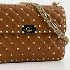 Sacs bandoulière Sac Rockstud Spike moyen Valentino Garavani Marron Femme