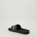 Zapatos abiertos Sandalias de goma tipo slide Givenchy Negro Homme