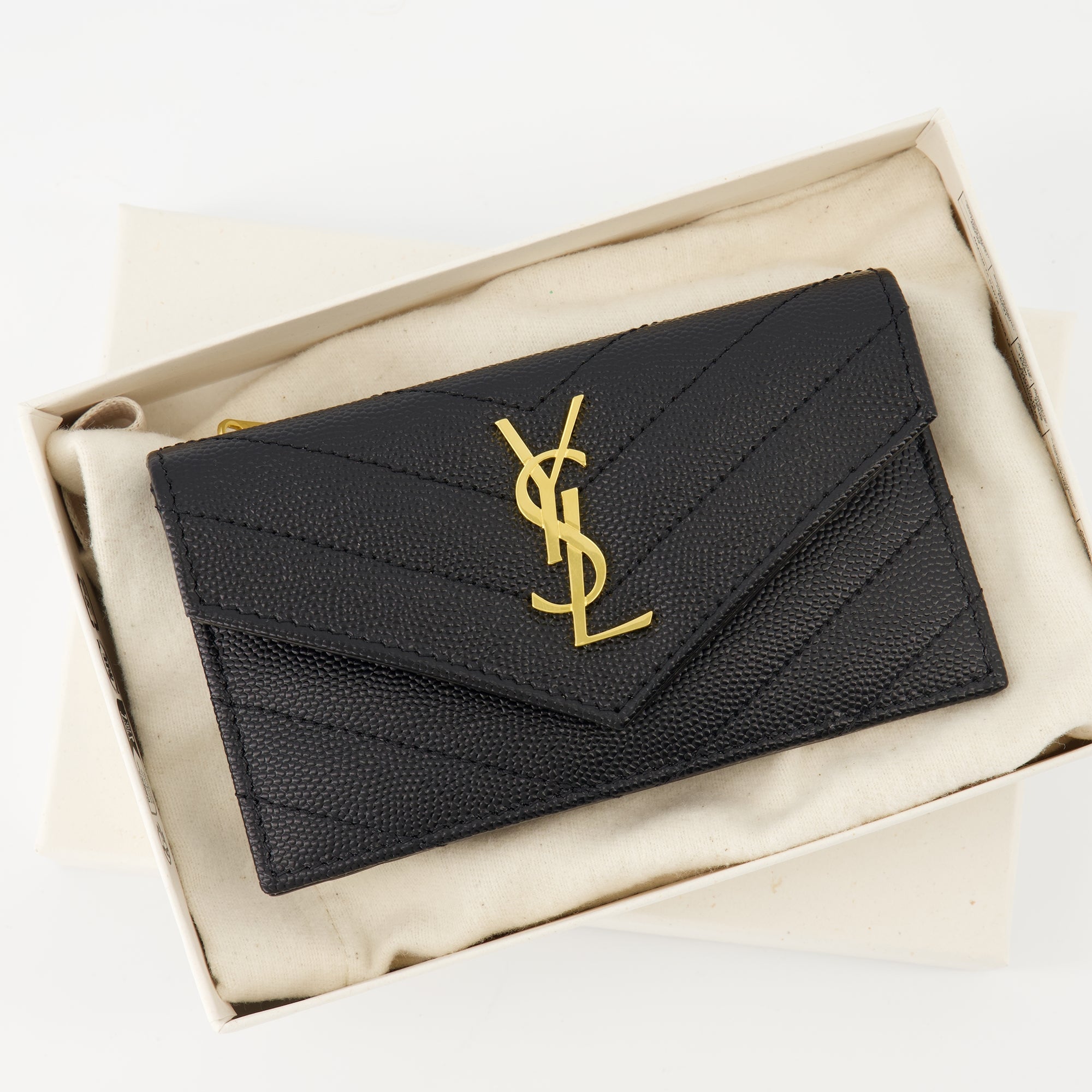 Small leather goods Cassandre Fragments Card Holder Saint Laurent Black Femme