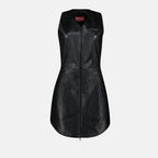 Vestidos Vestido de Couro L-Ilith Diesel Preto Mulheres