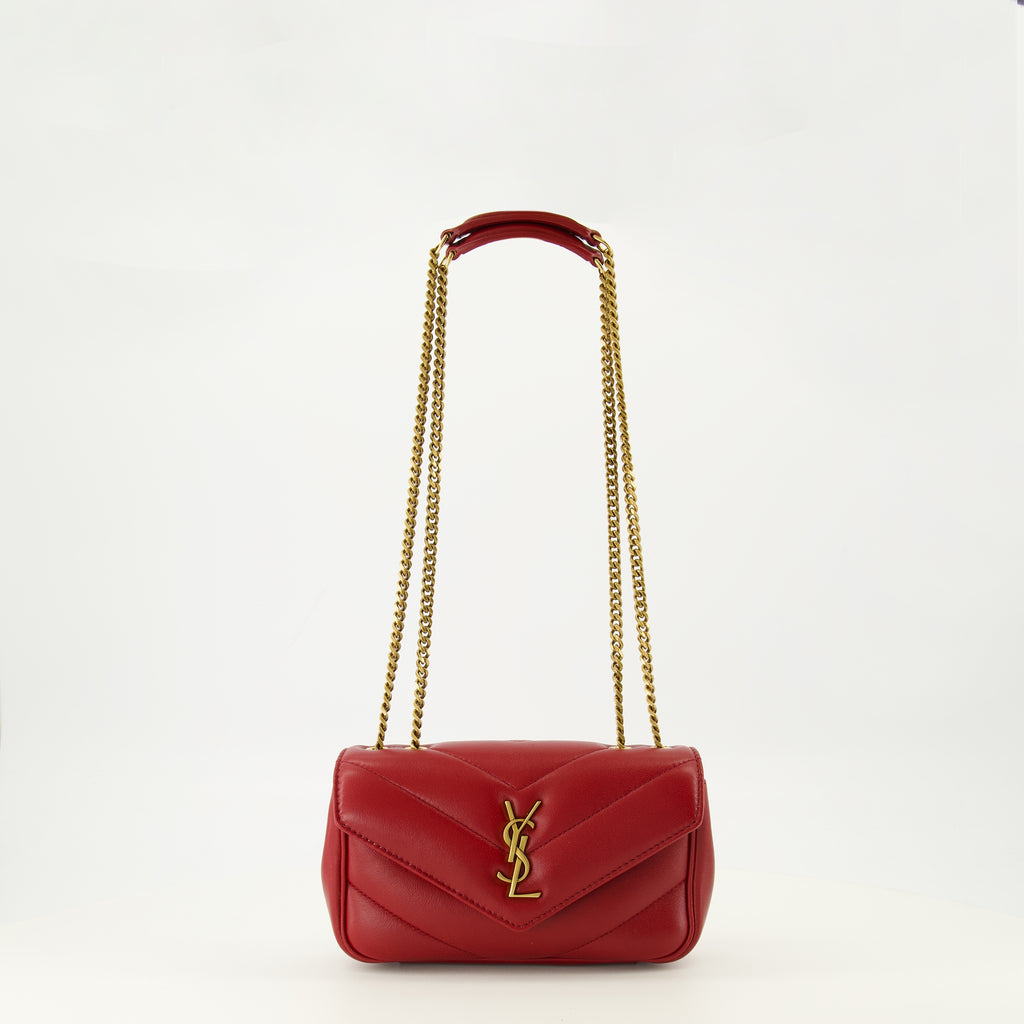 Image de l'article Sac Loulou mini rouge de la marque Saint Laurent pour Femme - Saison Printemps-Été 2026 - Vue de Face