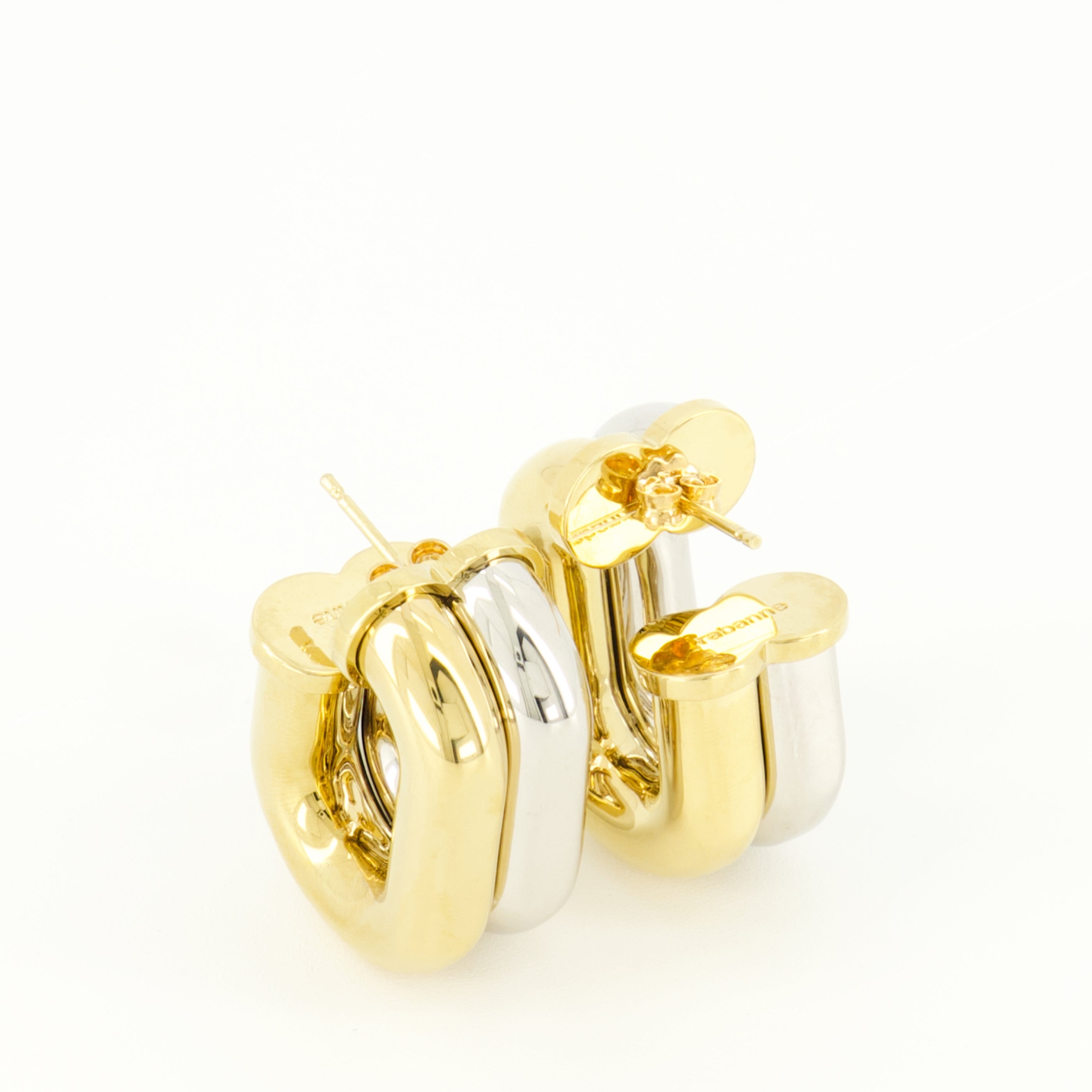 Bijoux Boucles d'oreilles XL Link bicolore Rabanne Doré Femme