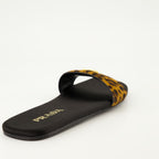 Offene schuhe Samt-Sandalen Prada Braun Femme