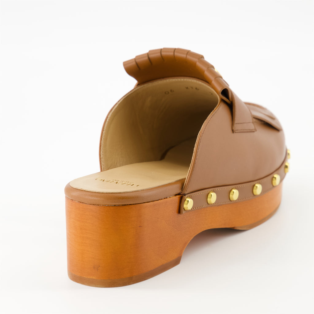 Zapatos abiertos Zuecos con Flecos VLogo Valentino Garavani Marrón Femme