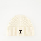 Image of the Ami Heart Beanie from the brand Ami PARIS for Unisex - Autumn-Winter Season 2025 - Front View