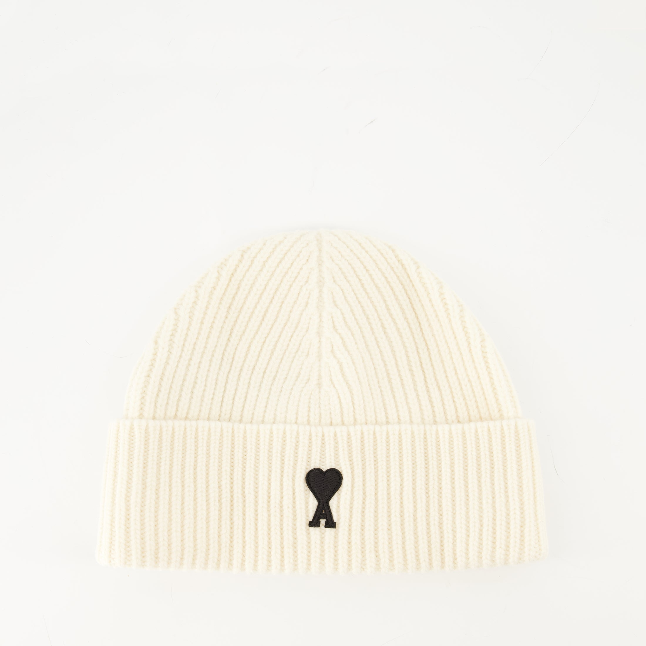 Image of the Ami Heart Beanie from the brand Ami PARIS for Unisex - Autumn-Winter Season 2025 - Front View