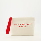 Imagen de la Clutch de Lona de Givenchy para Mujer - Temporada Otoño-Invierno 2025 - Vista Frontal