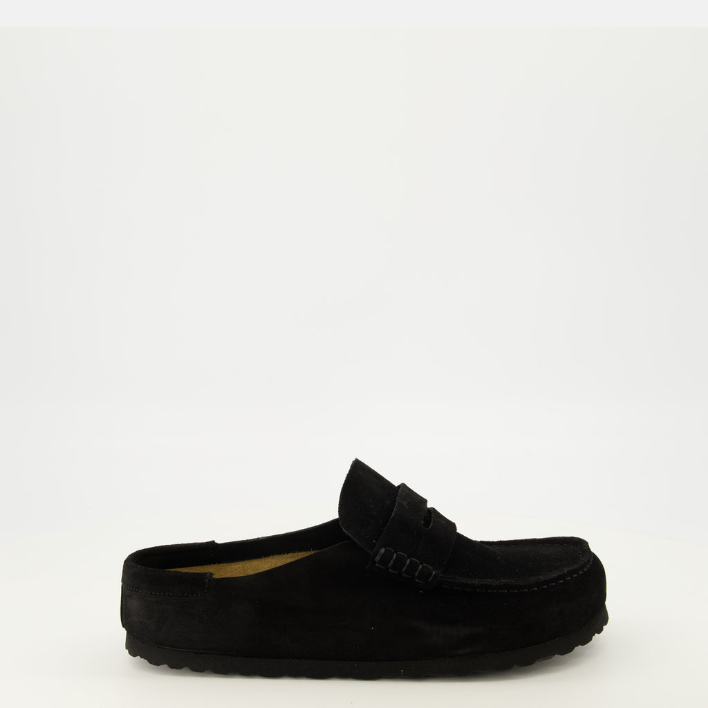Chaussures ouvertes Naples Wrapped Schwarze Mules Birkenstock Noir Unisexe