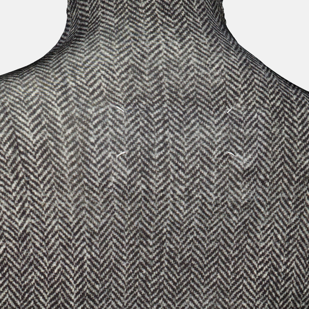 Tops Body com Padrão Chevron Mm6 Gris Femme