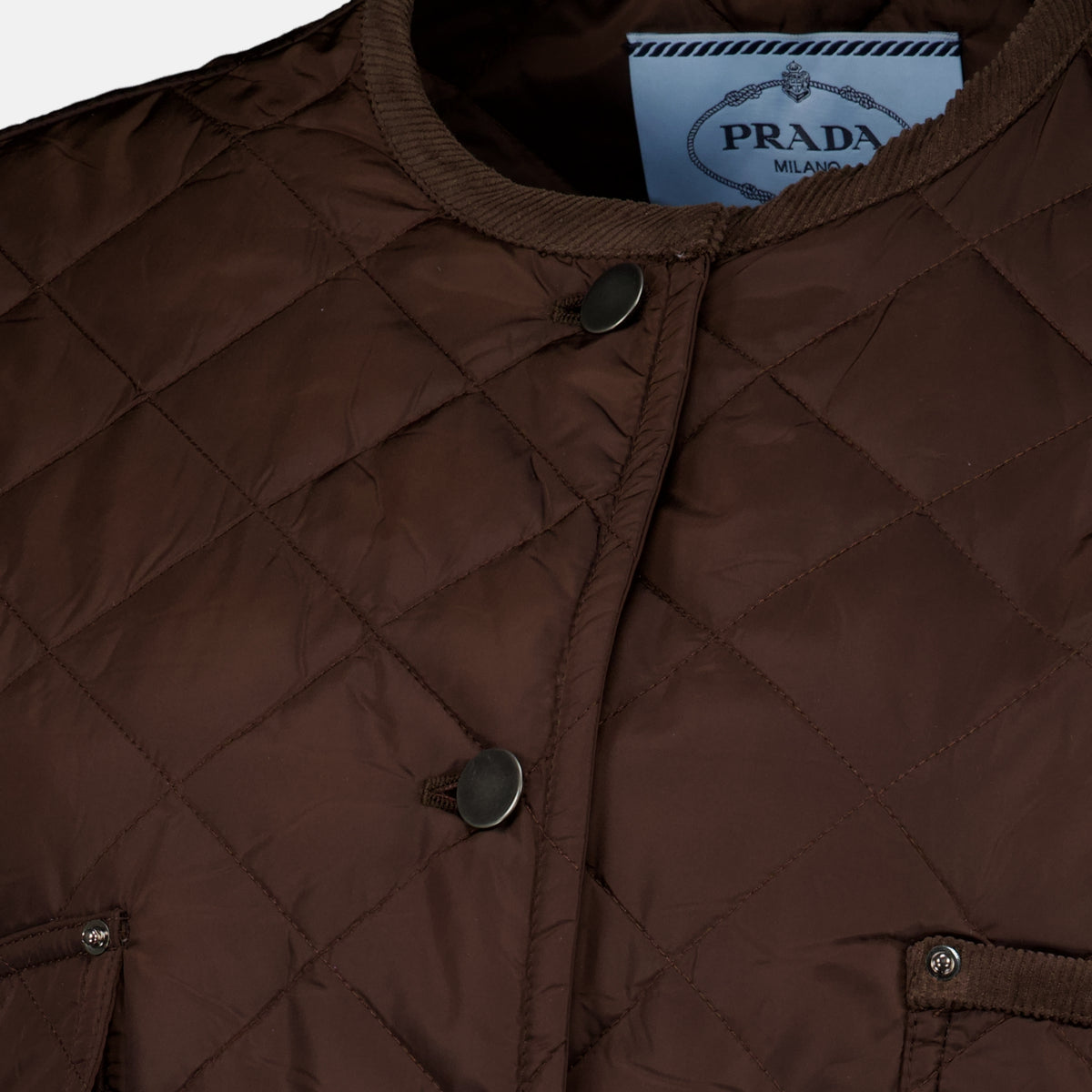 Vestes Re-Nylon gesteppte Jacke Prada Marron Femme