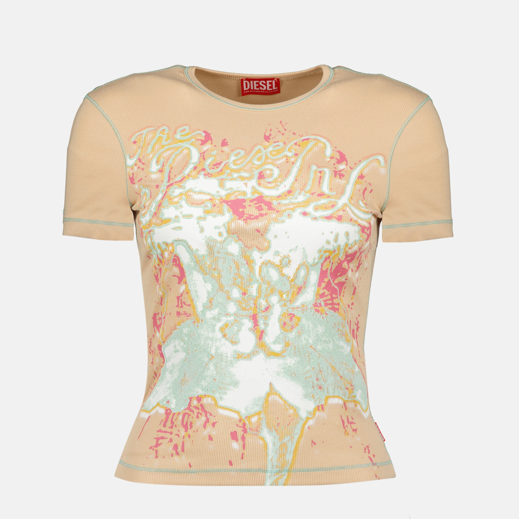 Imagen del Top T-Brenda rosa de Diesel para Mujer - Temporada Primavera-Verano 2026 - Vista Frontal