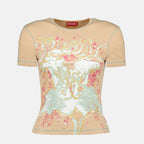 Image of the Diesel Women's Top T-Brenda in pink - Spring-Summer 2026 - Front View